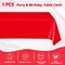 49Pcs Red Birthday Party Decorations Red Party Supplies Set Include Plates Napkins and Tablecloth, Red Dessert Plates,Disposable Cake Plates Red Tableware for Birthday Wedding Graduation Party